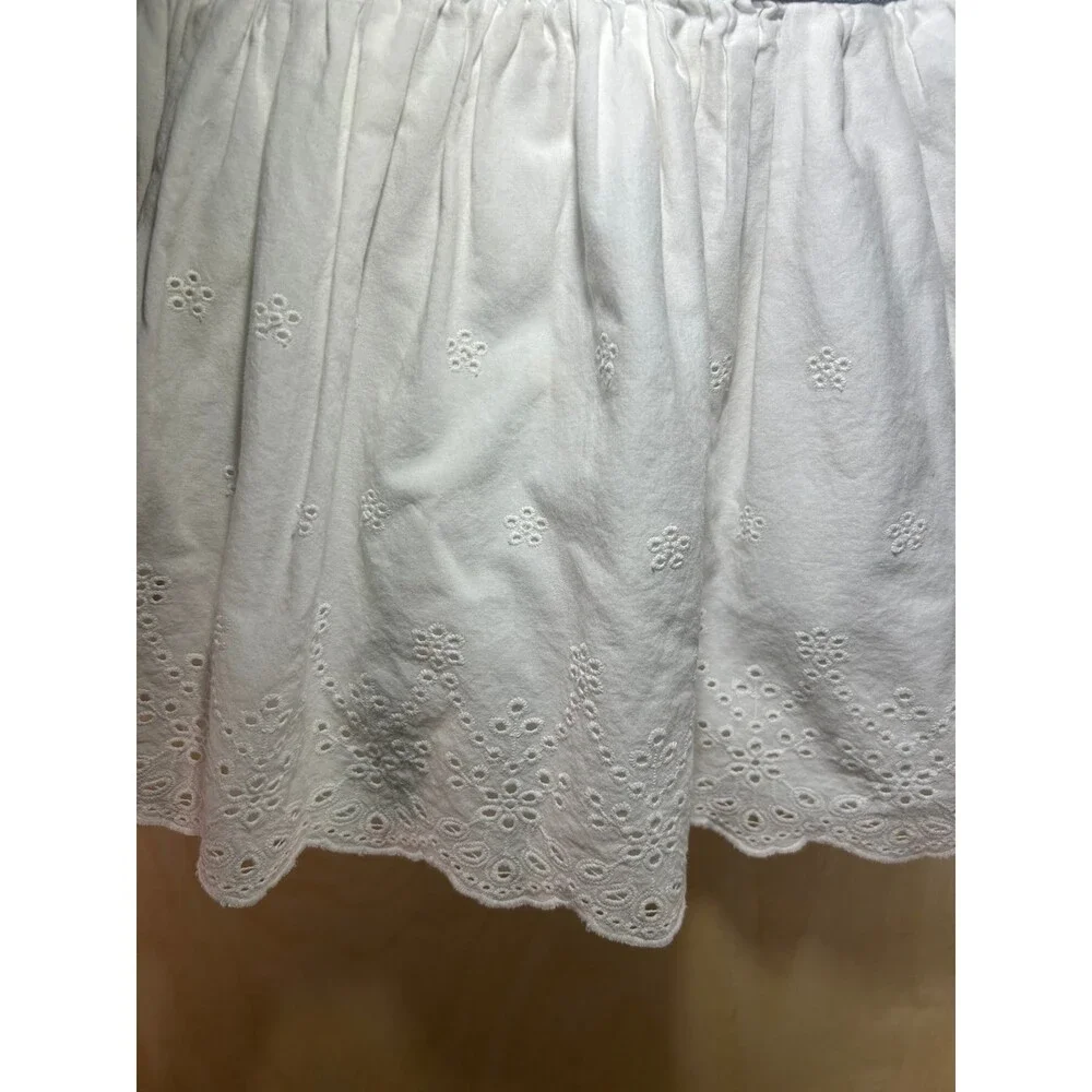 OshKosh B'gosh Vintage Toddler Denim & White Eyelet Lace Jumper Dress 5T